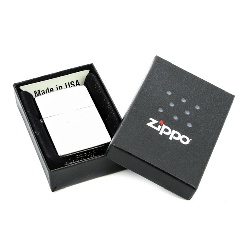 Зажигалка серебристая матовая Zippo Diamond plate с покрытием Satin Chrome