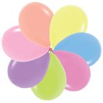 Шар (12"/30 см) Ассорти, неон, флюор 50 шт.