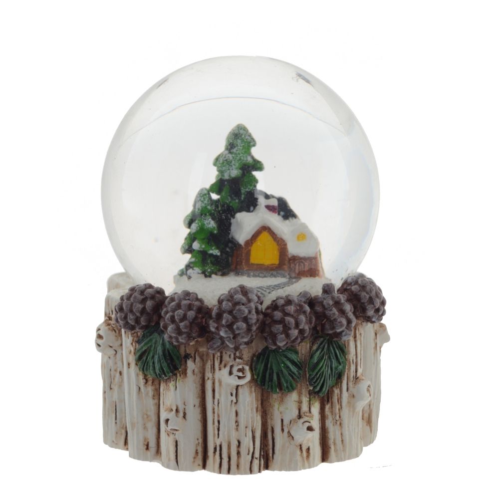 GAEM Фигурка декор в стекл шаре "Домик", D 4.5 см, L4,5 W4,5 H6 см, 3в.