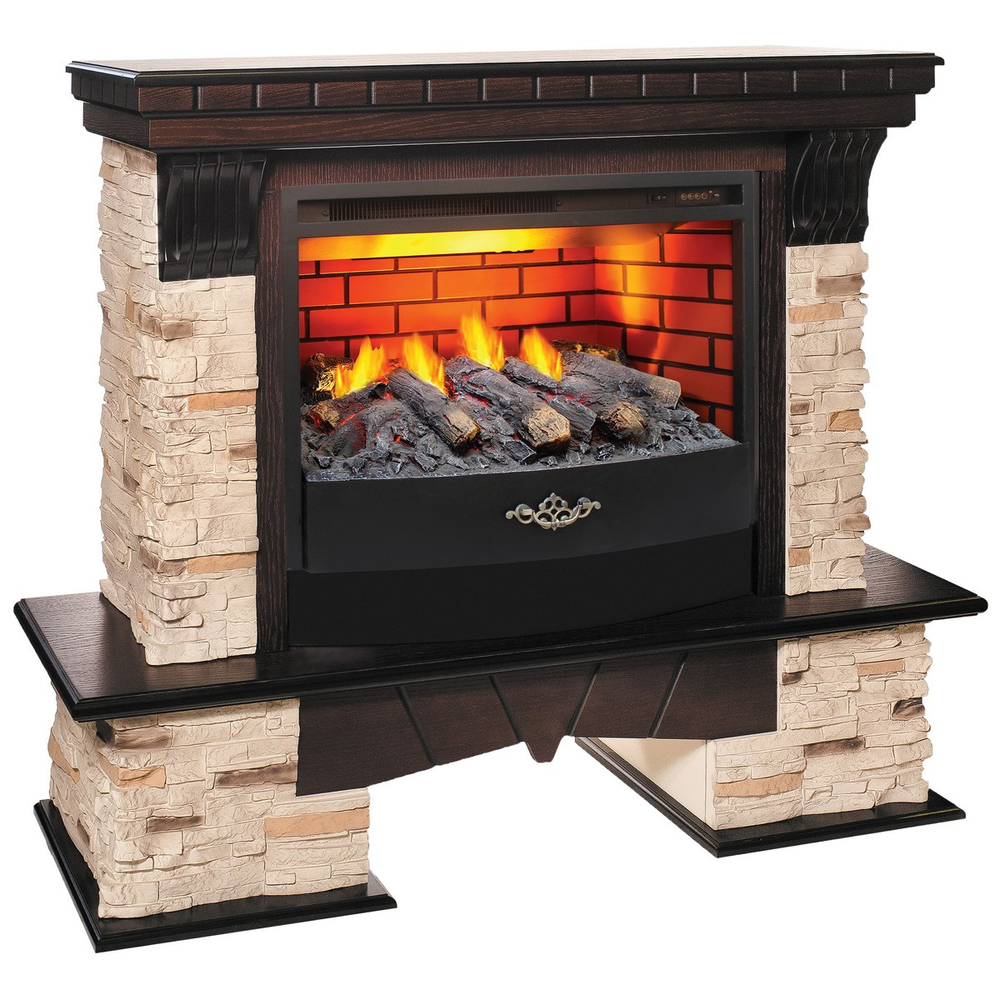 Электрокамин RealFlame Rockland AO античный дуб с очагом 3D Firestar 25,5
