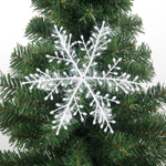 елочное украшение 10см снежинка новогодняя (белый)