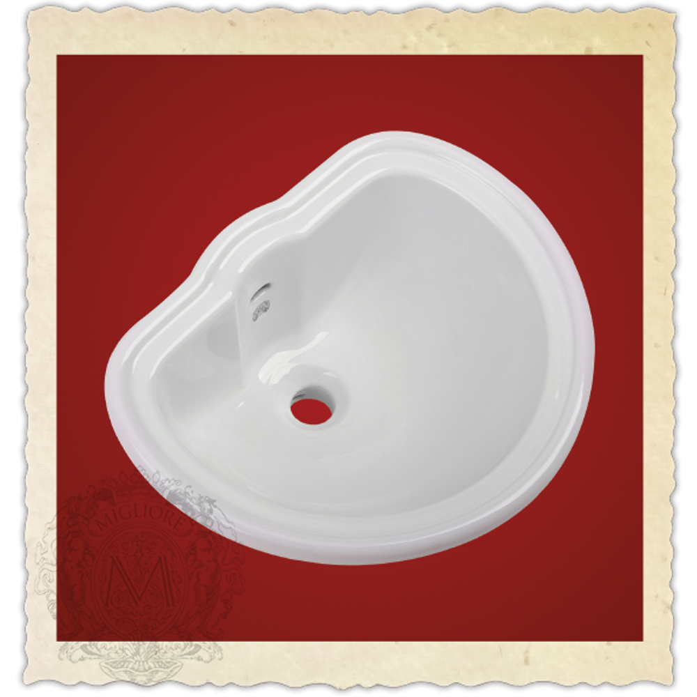 Раковина встраиваемая классическая  Bella Migliore  46см ML.BLL-25.046.BI