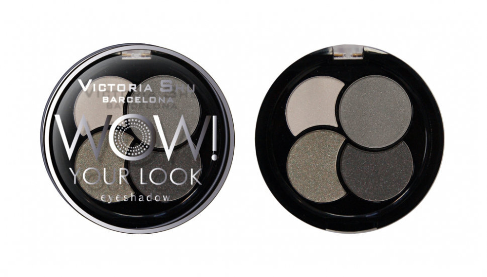 Victoria Shu Тени для век Wow! Your Look, тон №242, Бежевый, Золотистый, Темно-коричневый, Светло-коричневый, 3 гр