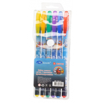 Ручка гелевая, Basir, цветные чернила, серия "Астронавты", ароматизированная с блёстками, 6 шт