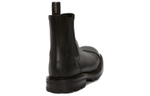 Alexander McQueen Shiny Toecap Grainy Leather Chelsea Boot Black