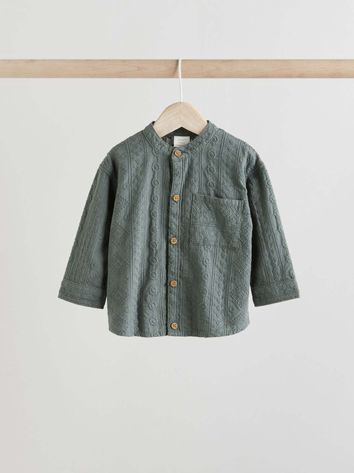 Рубашка и брюки в комплекте для мальчика Next E47-909, Зеленый, Белый