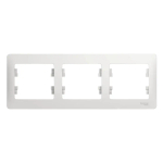 GLOSSA 3-постовая РАМКА, горизонтальная, БЕЛЫЙ