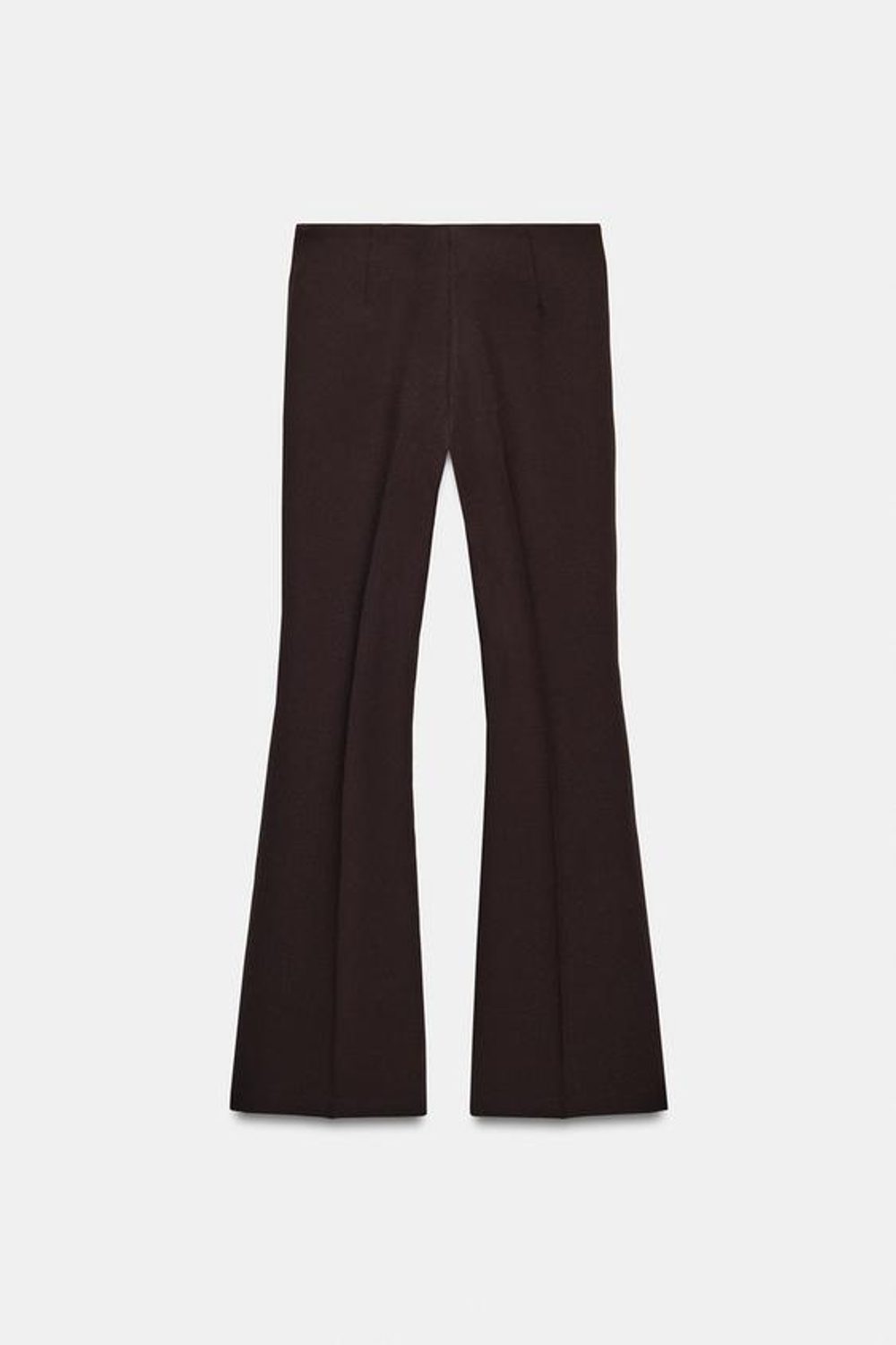 ZARA БРЮКИ FLARE С БОКОВЫМИ ШВАМИ, КОРИЧНЕВЫЙ