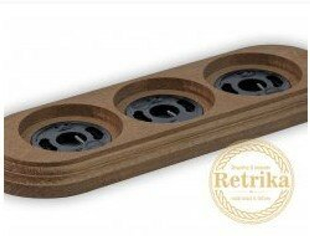 Рамка тройная "Старое дерево" Retrika RD-03021