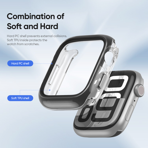 Чехол-бампер прозрачный тонированный из Soft силикона от Dux Ducis для часов Apple Watch 42 мм, серия Camo Series Case