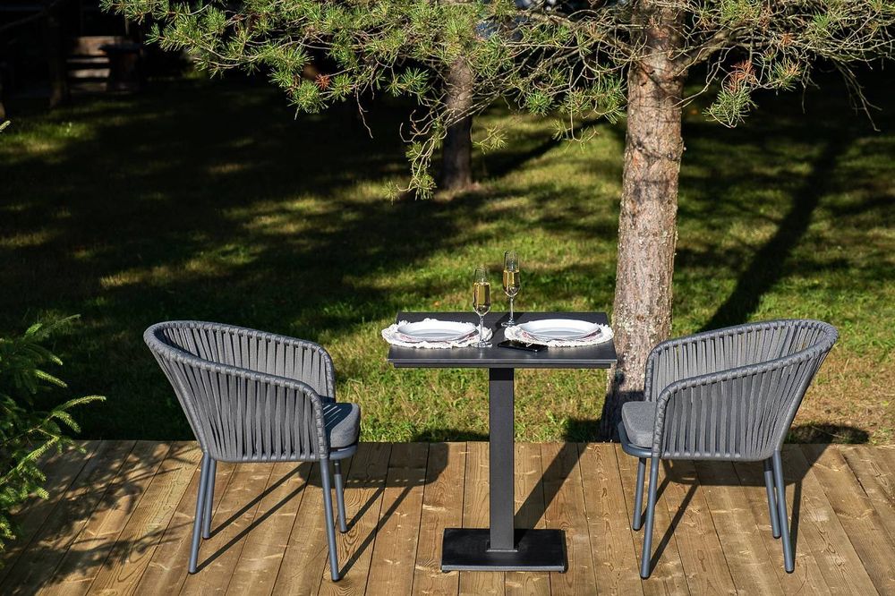 "Каффе" обеденная группа на 2 персоны, цвет "серый гранит"