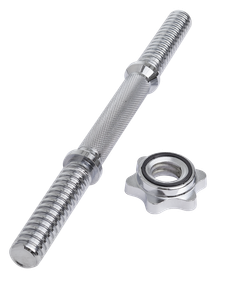 Гриф гантельный BB-107 d=25 мм, металлический, хромированный, 35 см