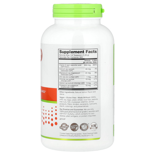 NutriBiotic, Immunity, порошок с лимонной кислотой, 454 г (16 унций)