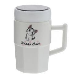 GAEM Кружка с крышкой, 390 мл, L10,5 W8 H13 см