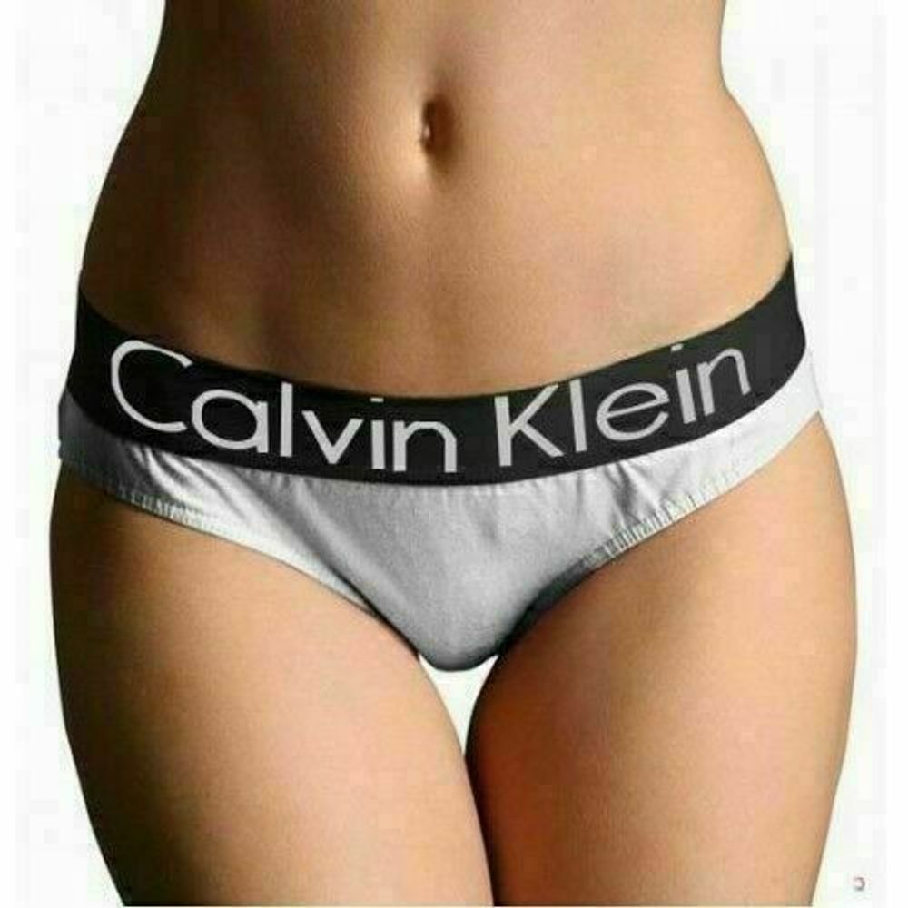 Женские брифы белые Calvin Klein Women Brief  White Black