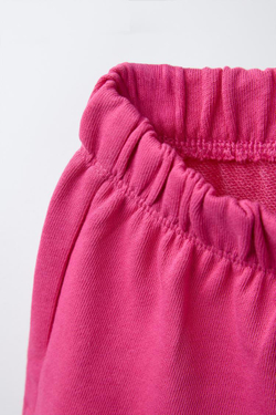 ZARA НАБОР ИЗ 2 ШОРТОВ-БЕРМУДОВ В ПОЛОСКУ, ЦВЕТ ФУКСИИ