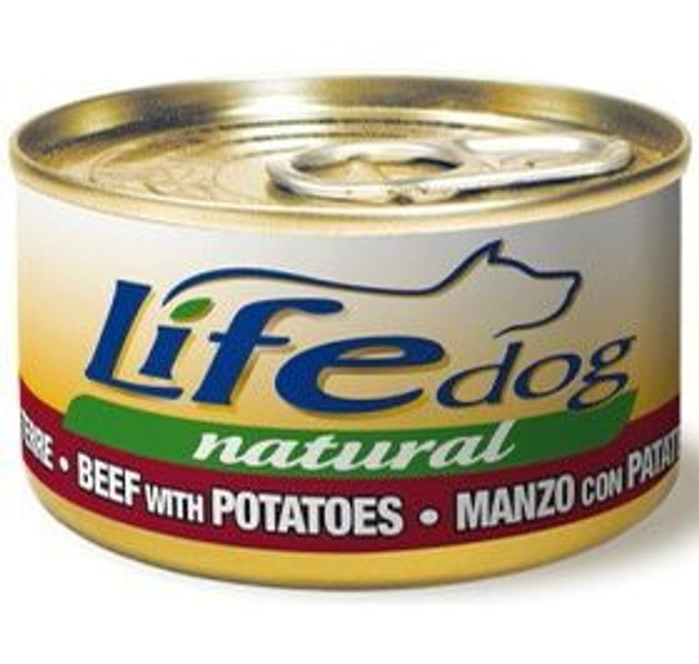 Lifedog beef with potatoes консервы для собак говядина с картофелем в соусе 90 г