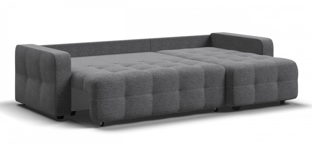 Угловой диван Денди Рогожка Мальмо серый