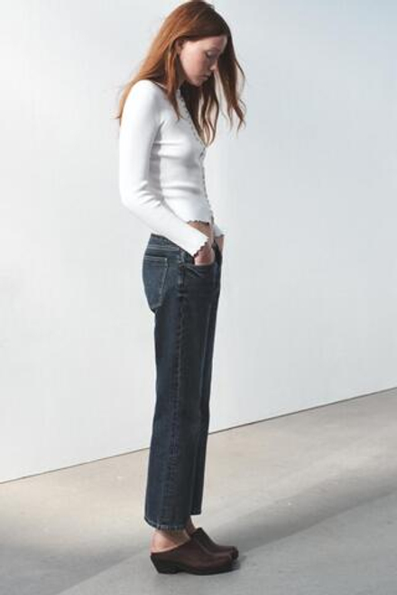 ZARA КАРДИГАН В РУБЧИК, БЕЛЫЙ