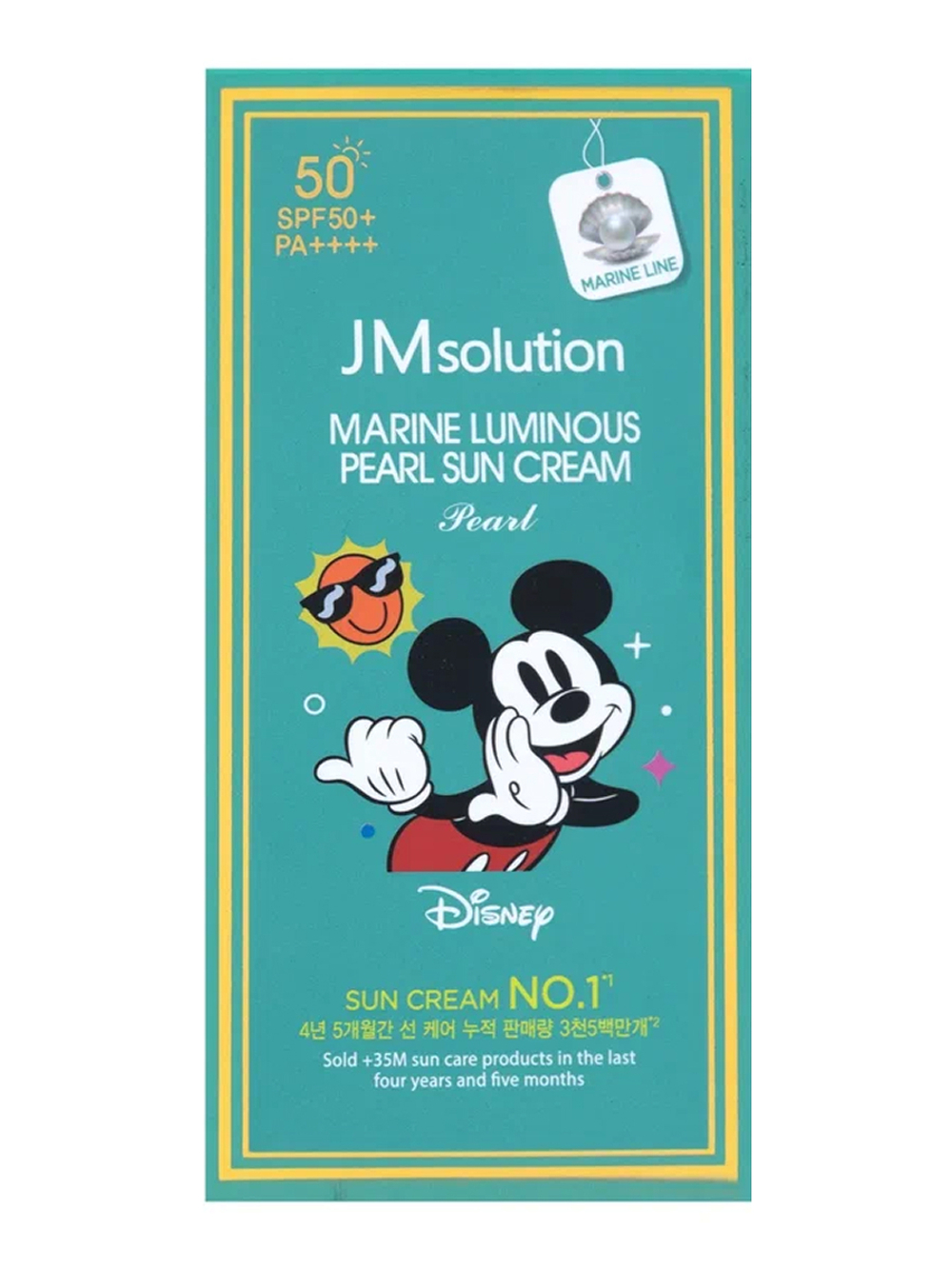 Jmsolution Увлажняющий солнцезащитный крем с жемчугом Mickey Mouse, 50 мл