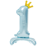 Шар фольгированный Цифра 1 81 см (Голубой)