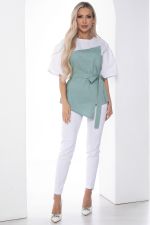 Костюм Сила нежности белый/фисташка К10164 LT Collection