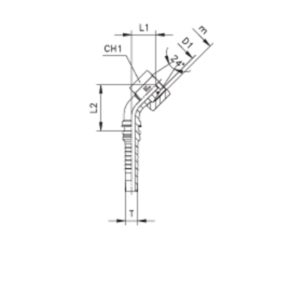 Фитинг DN 25 DKO-S (Г) 42x2 30 (45) Interlock