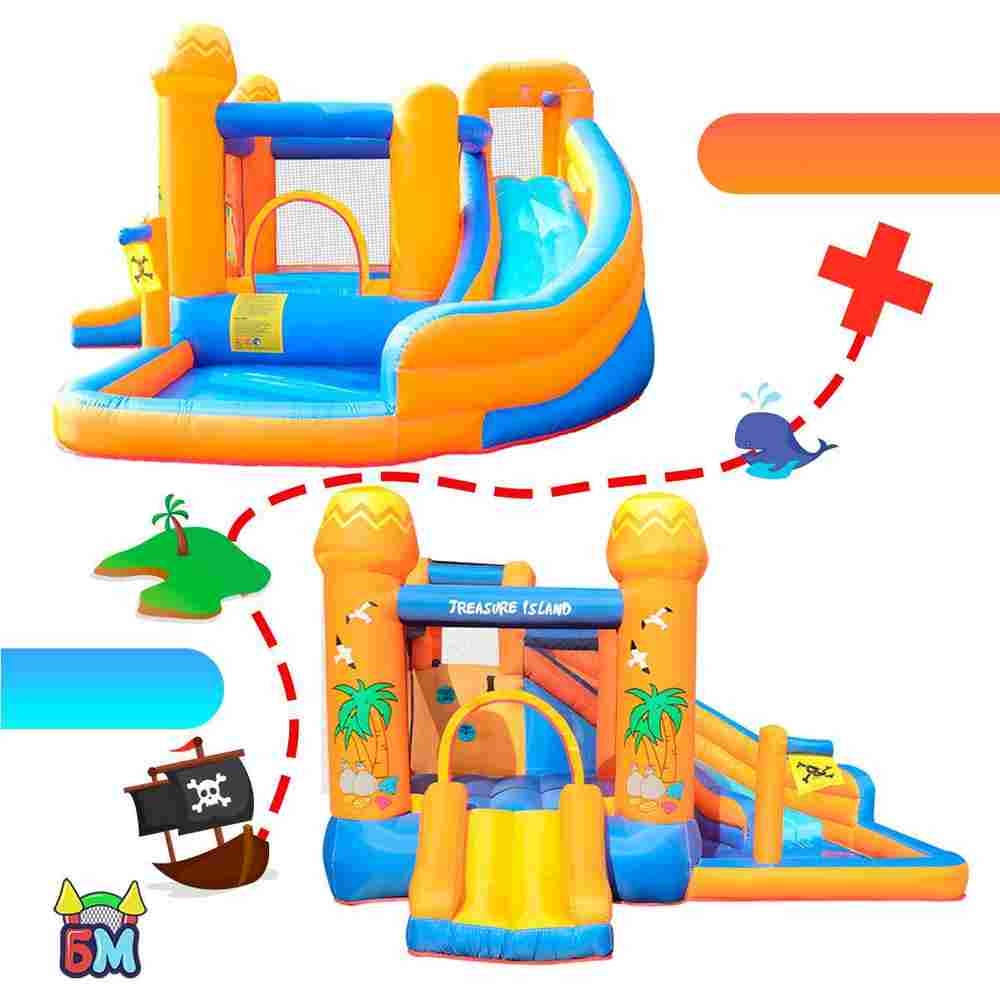 Домашний надувной батут «Остров сокровищ» 3,40*3,40*2,15 м