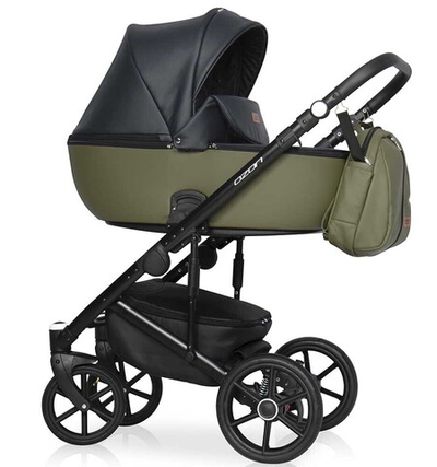 Детская коляска Riko Basic Ozon 3 в 1 02 черно-зеленый
