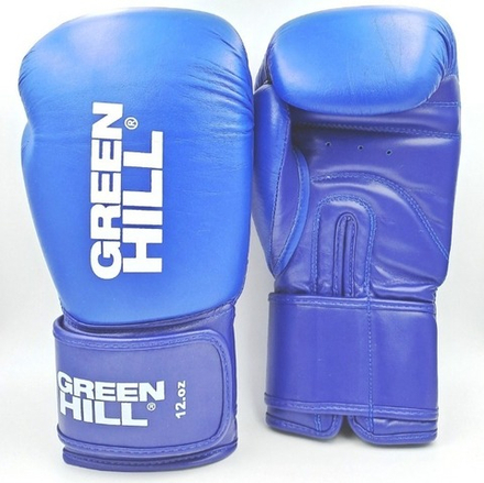 Бокс перчатки GREEN HILL Super (BGS-2271LR) синий 12oz                                                            .