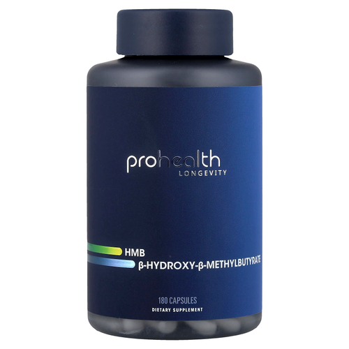 ProHealth Longevity, HMB B-гидрокси-B-метилбутират, 180 капсул