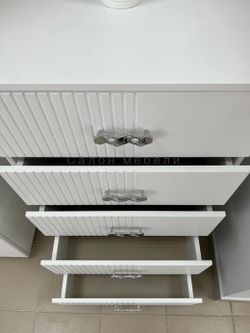 МС "Сандра" Комод с 5 ящиками 600*450*1100 Белый лофт, Велес