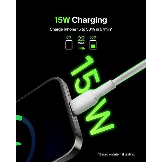 Кабель Belkin BoostCharge USB-A - USB Type-C 1м (CAB001bt1MWH) White
