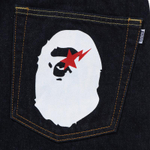 A Bathing Ape Sta Ape Head Regular Fit Denim Брюки