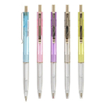 Ручка шариковая, масляная, автоматическая, Piano, синие чернила, 5 цветов корпуса, 24 шт