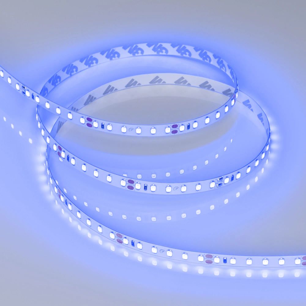 Светодиодная лента RT-A120-8mm 24V Blue (9.6 W/m, IP20, 2835, 5m) (Arlight, 9.6 Вт/м, IP20) 008783(3)