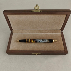 Ручка шариковая "Белая лошадь" с ручной росписью в футляре