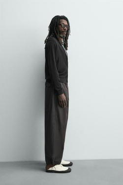 ZARA Х AARON LEVINE КАРДИГАН ИЗ 100% ШЕЛКА, ЧЕРНЫЙ