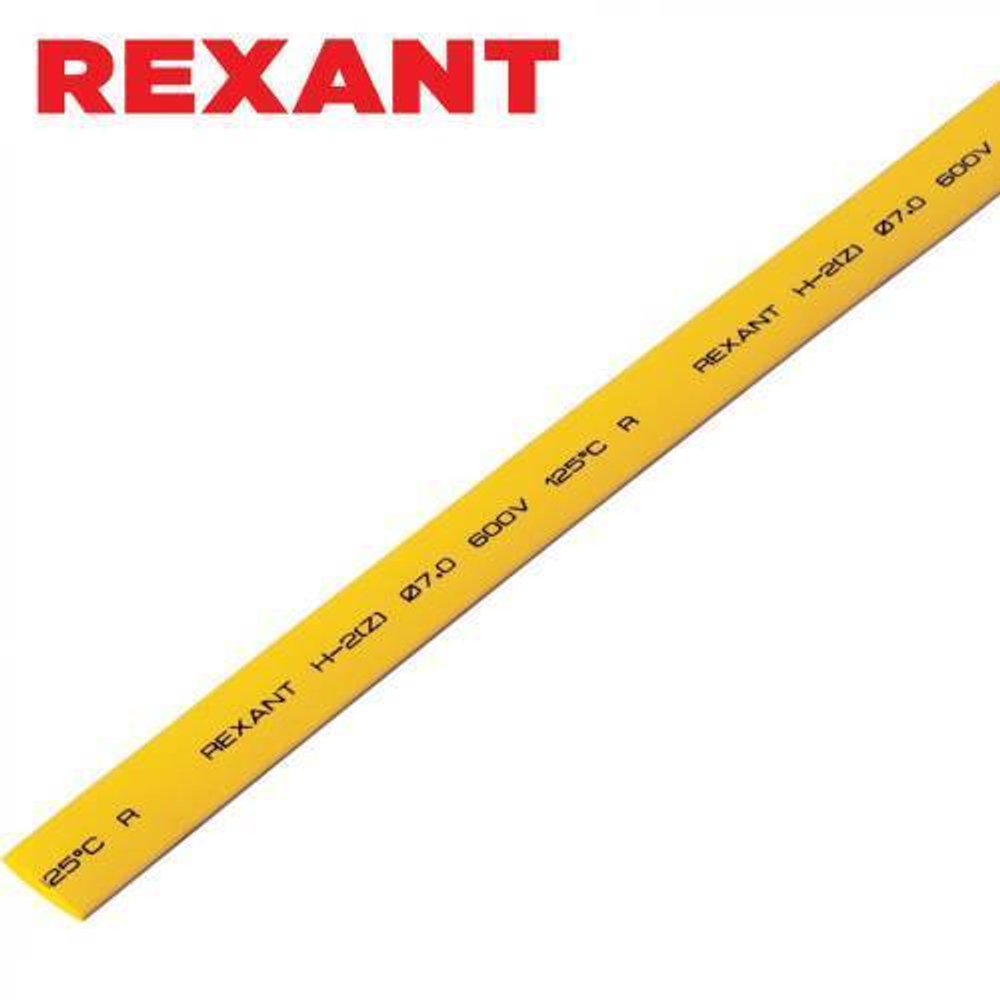 8,0/4,0 мм 1м термоусаживаемая трубка желтая Rexant/20-8002