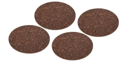 Kitchen Craft Набор из 4 пробковых подставок Natural Elements 25 см