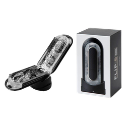 Продвинутый мастурбатор с вибрацией Flip Zero Black Electronic Vibration