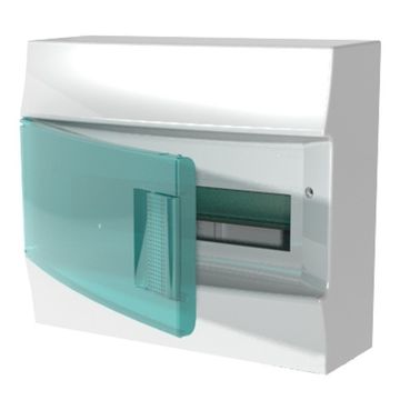 Бокс ABB Mistral41 накладной 12М (1x12) зеленая дверь с винтовым клеммным блоком