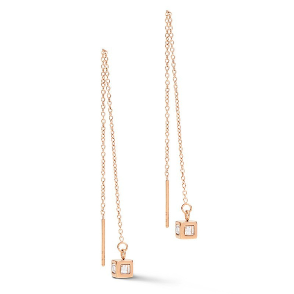 Серьги Coeur de Lion Rose Gold Crystal 5056/20-1822 цвет золотой, серебряный