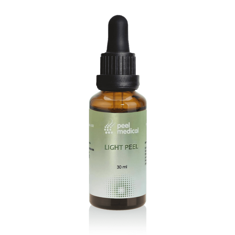 Легкий пилинг рН 1,5 LIGHT PEEL – лаконичный пилинговый раствор, состоящий из гликолевой (20%) и салициловой (2%) кислот.