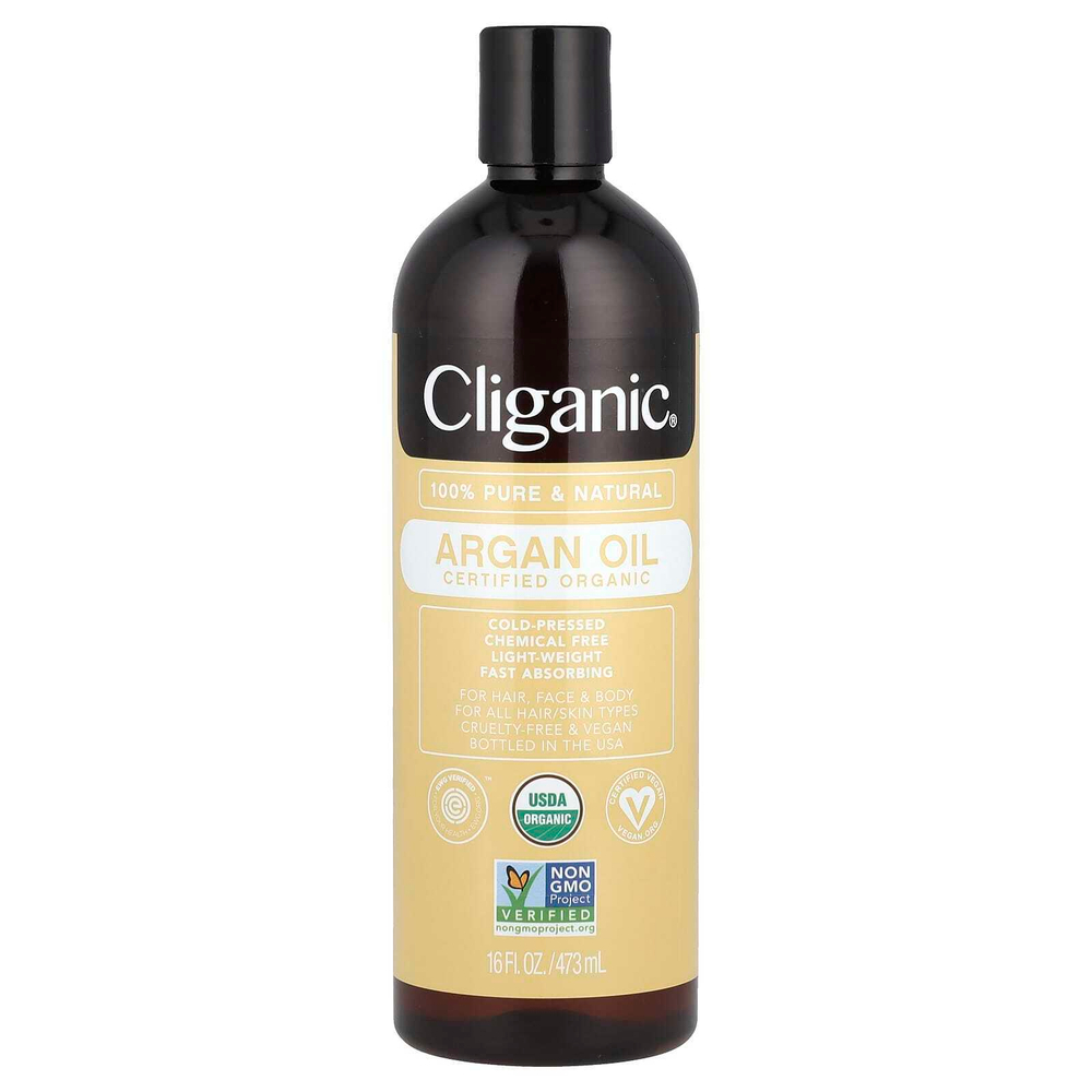 Cliganic, Органическое аргановое масло, 473 мл (16 жидк. унц.)