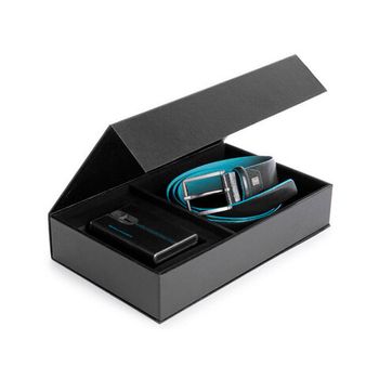 Набор подарочный мужской Piquadro Blue Square ремень и чехол для кредитных карт (CUBOX15B2R/N)