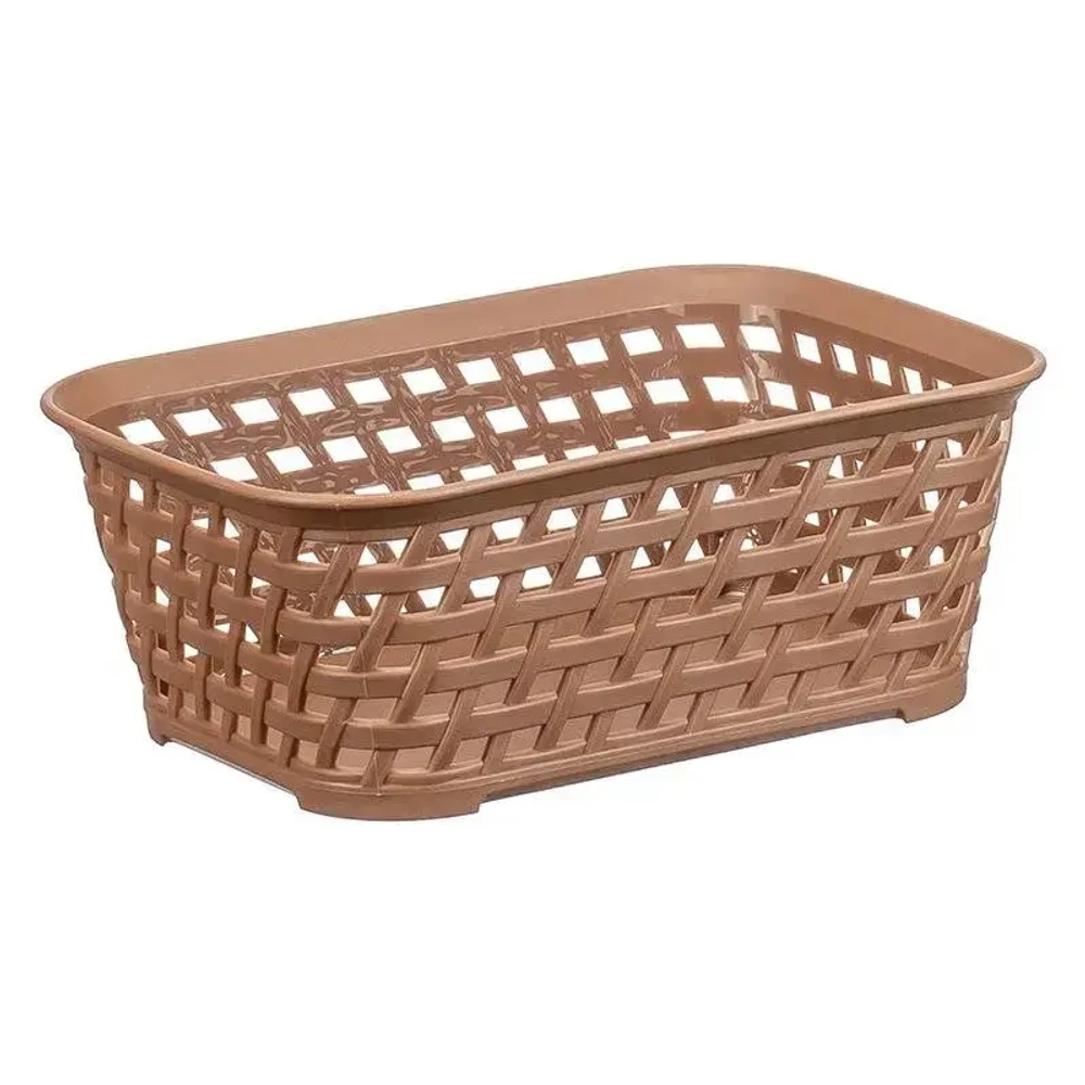 Ящик РОТАНГ 1л 185х70мм Бежевый ротанг 0,07х0,185х0,14м