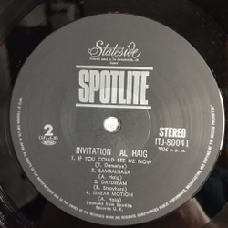 Винтажная виниловая пластинка LP Al Haig Trio Invitation (Japan 1975) (Obi)