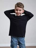 Черный лонгслив оверсайз для мальчика