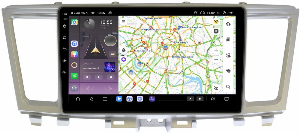 Магнитола для Infiniti QX60, JX35 (пластиковый верх) - Kuberg QLed, Android 13, TS20, CarPlay, SIM-слот